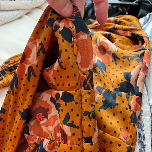 Free People Morning Light Mini Dress in Yellow Size 6 - Picture 8 of 11